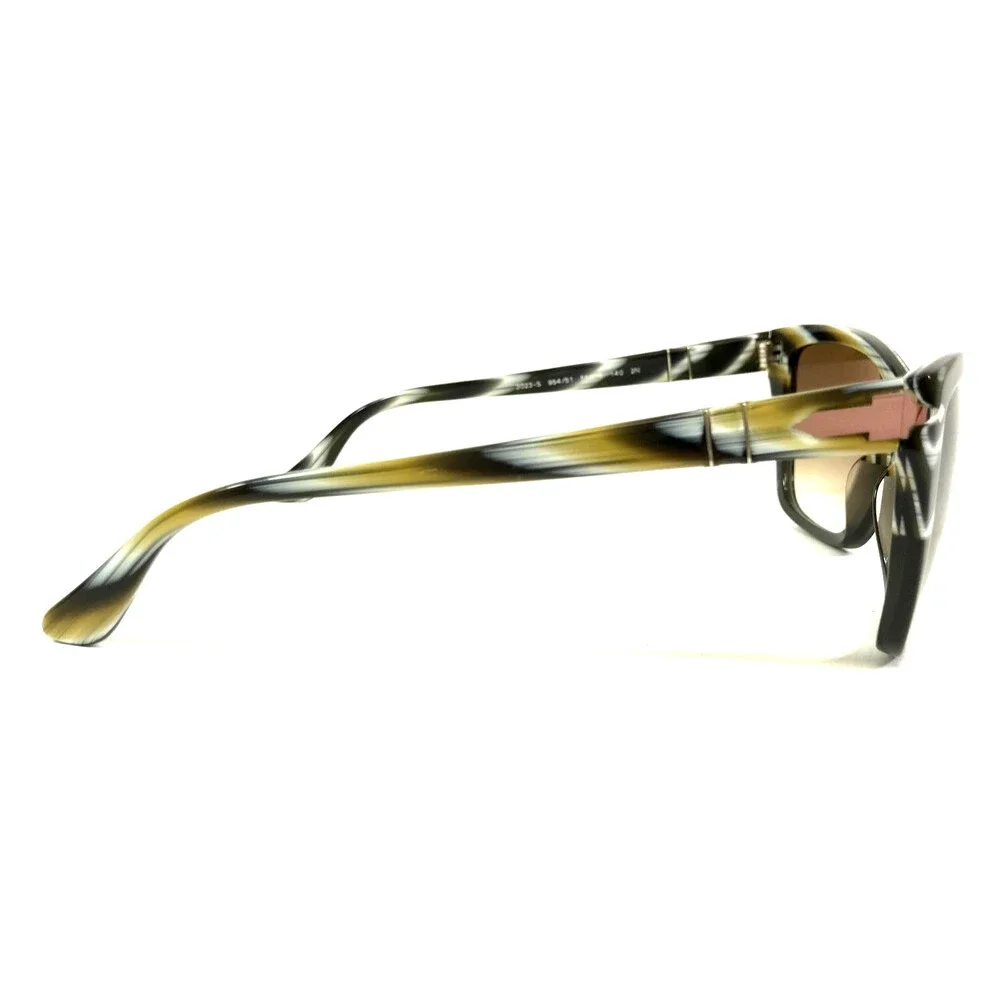 Persol Sunglasses 3023-S 954/51 Brown White Cat Eye Frames Brown Gradient Lenses